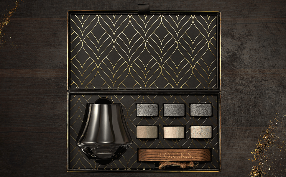 The Connoisseur's Set — Nosing Glass Edition with Granite Whiskey Stones