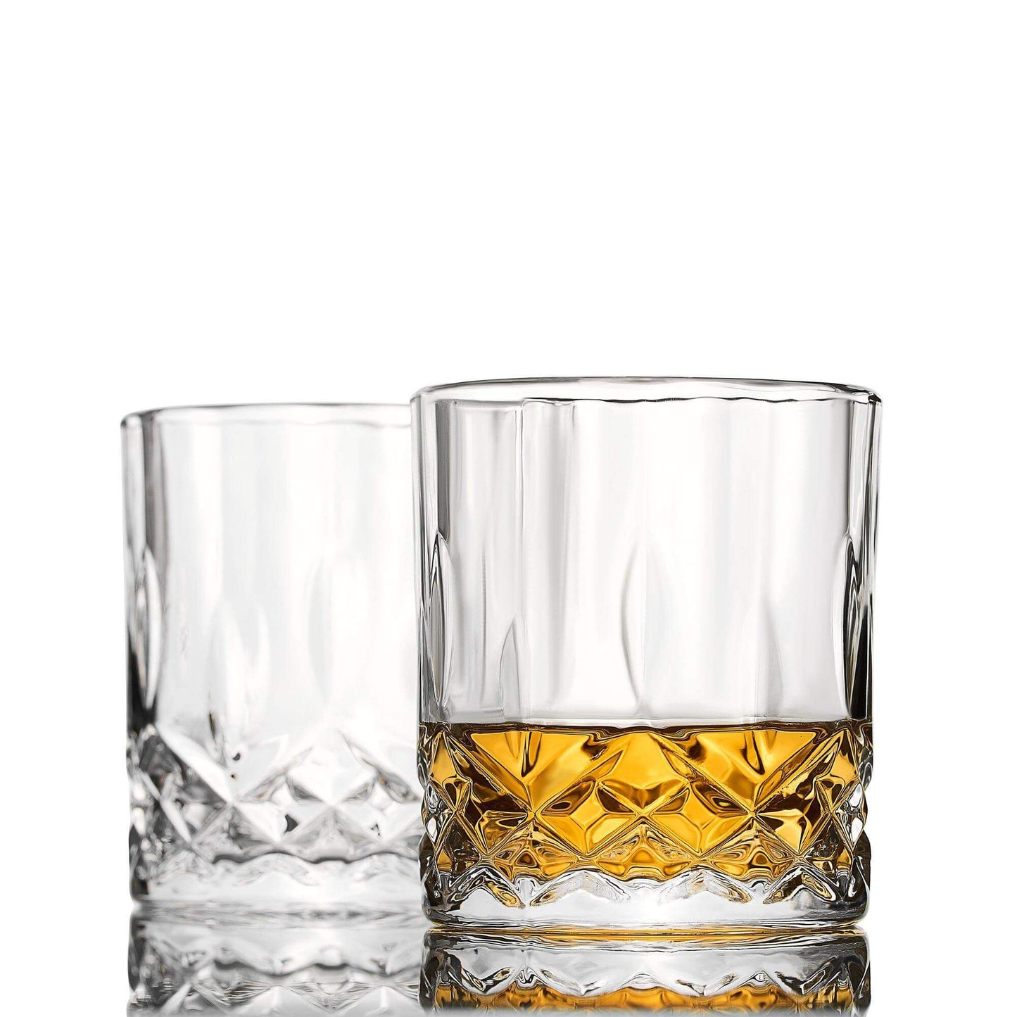 The Connoisseur's Set — Signature Crystal Whiskey Glasses with Granite Chilling Stones