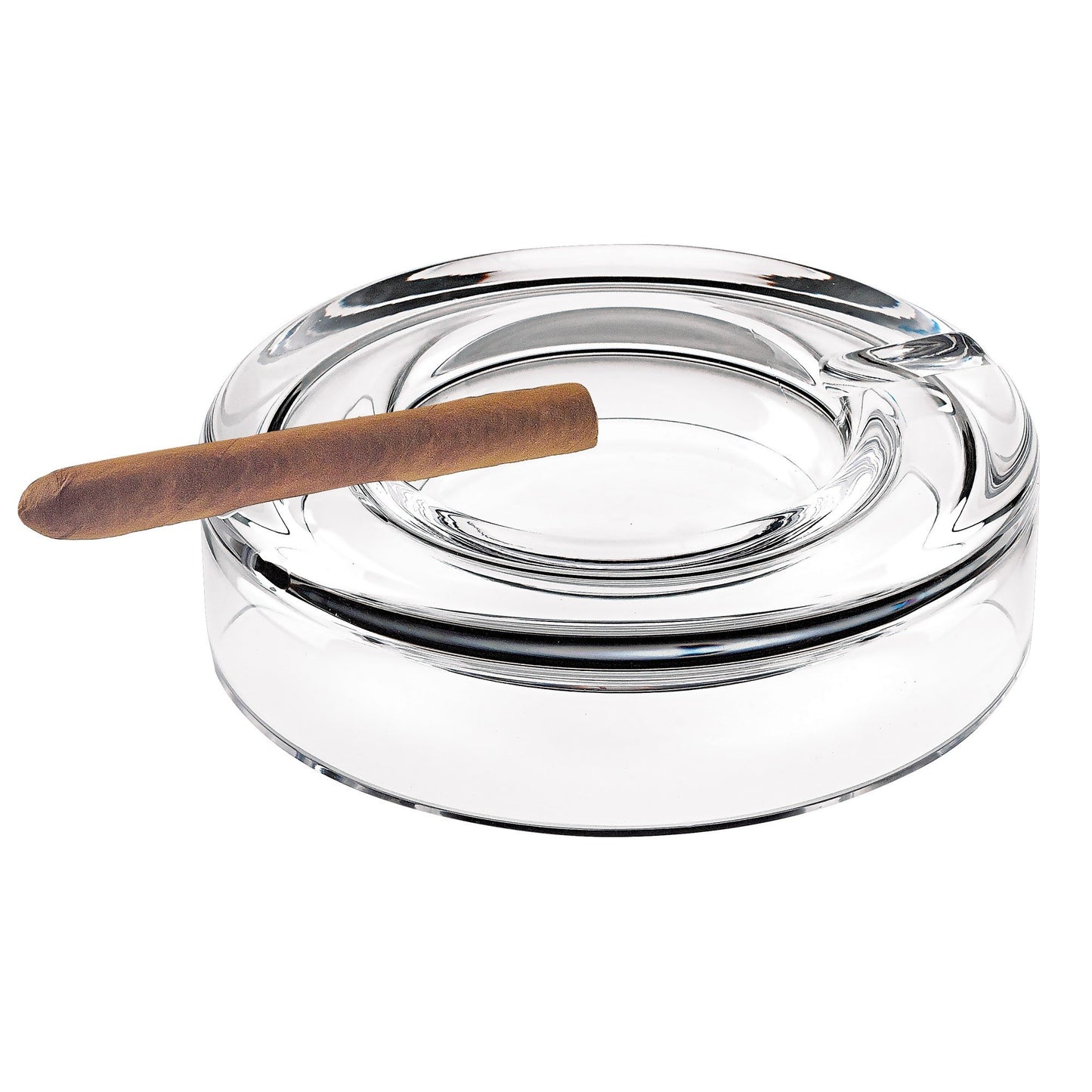 Mouth-Blown European Crystal Cigar Ashtray — Artisan Collection