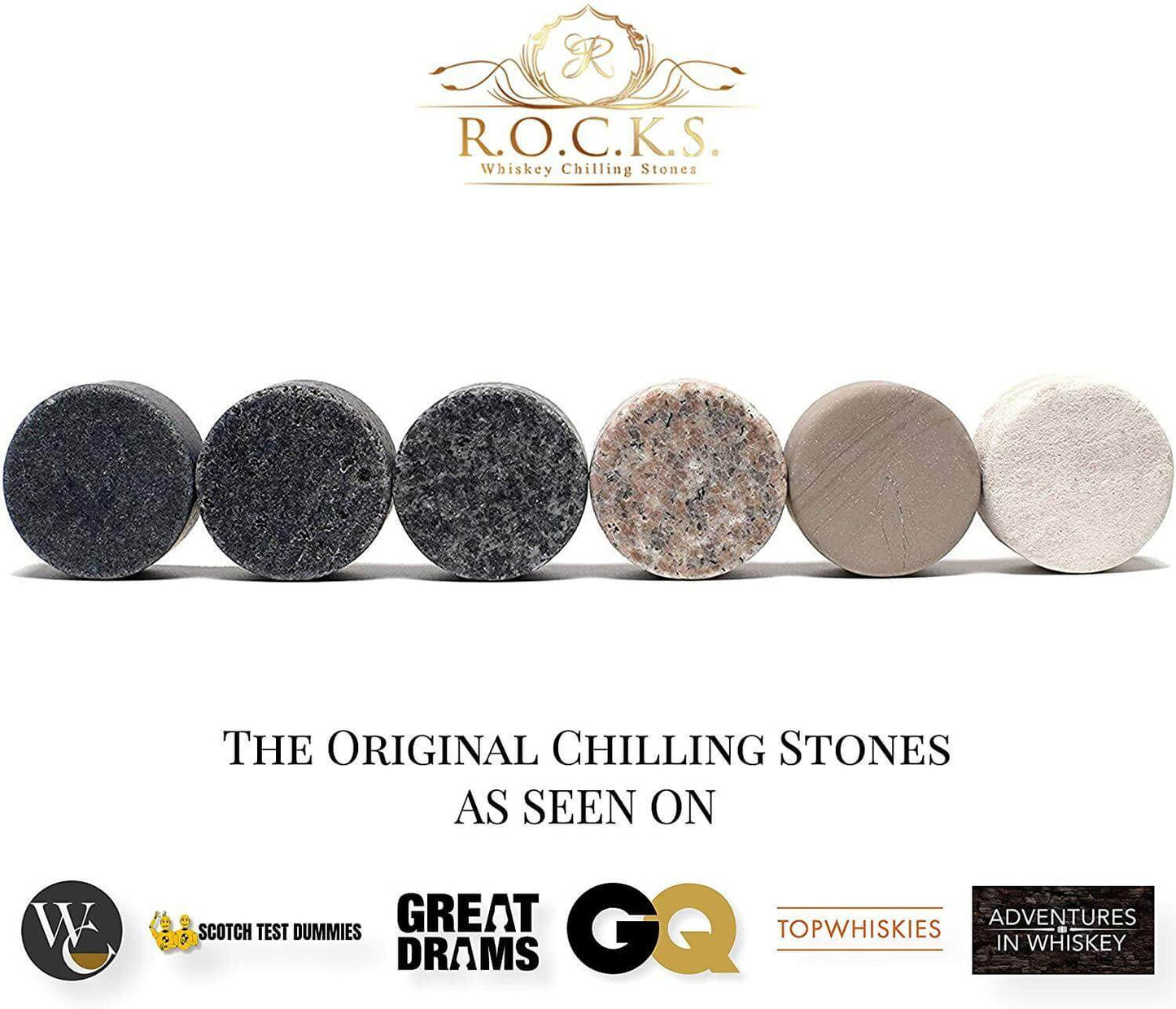 The Connoisseur's Set — Twist Glass Edition with Granite Whiskey Stones