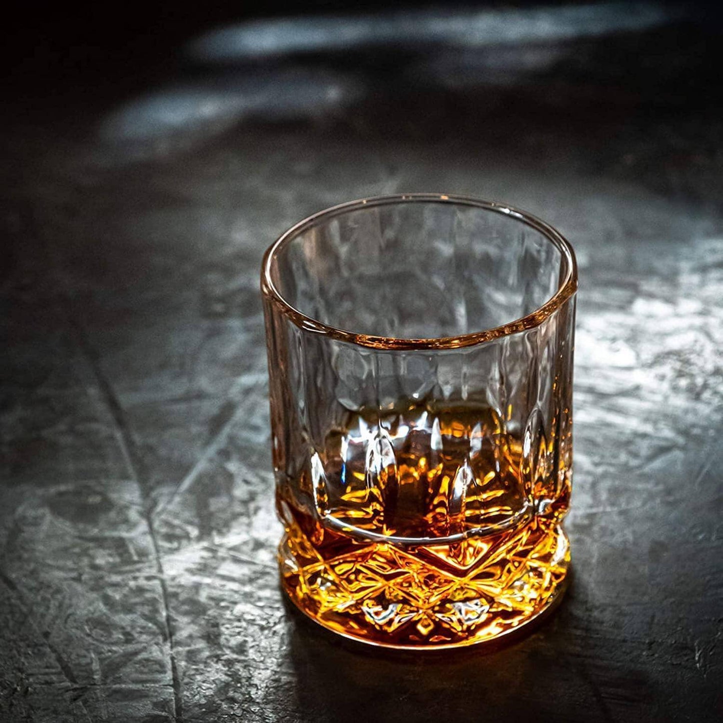 The Connoisseur's Set — Signature Crystal Whiskey Glasses with Granite Chilling Stones