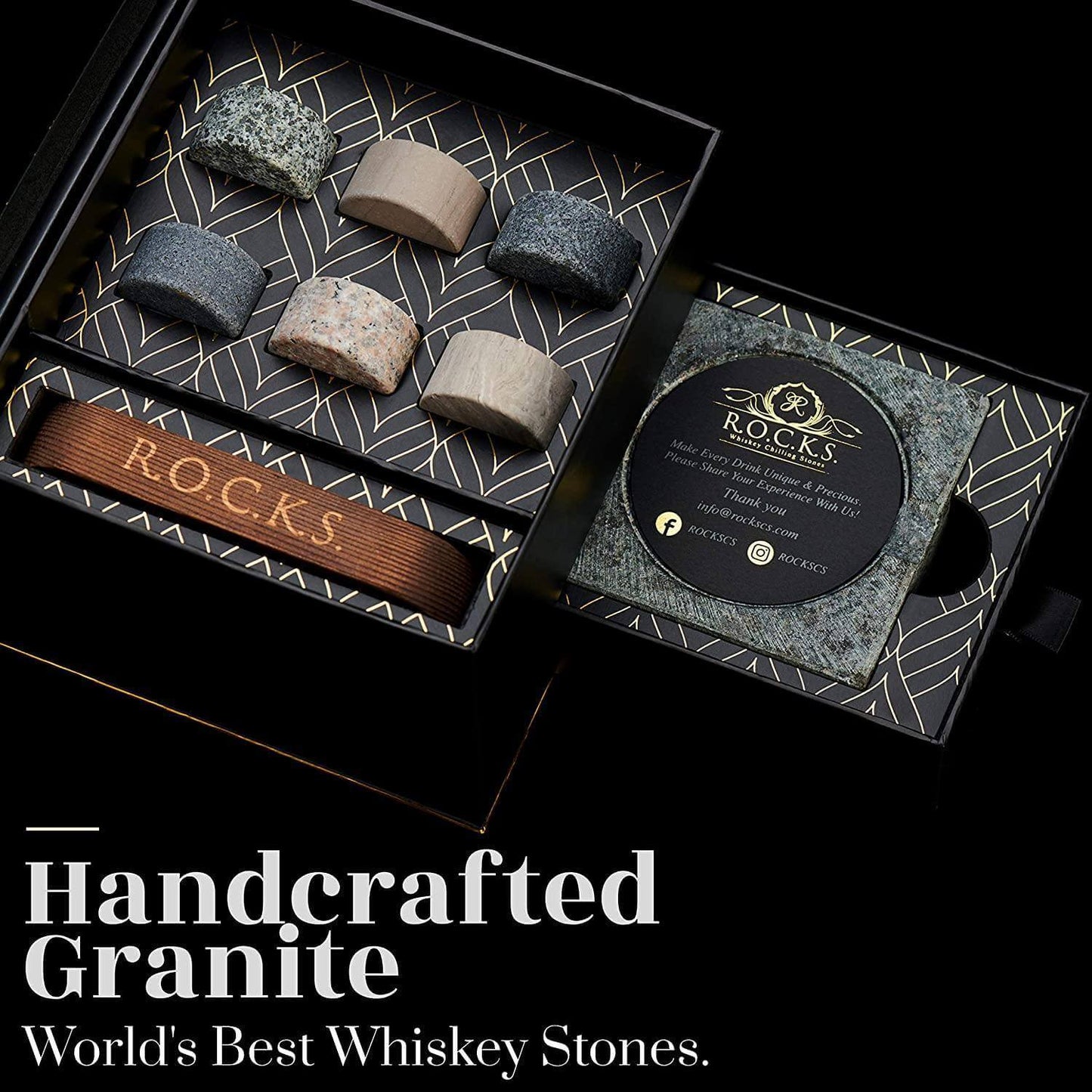 The Gentleman's Set — Granite Whiskey Stones & Cigar Ashtray Collection