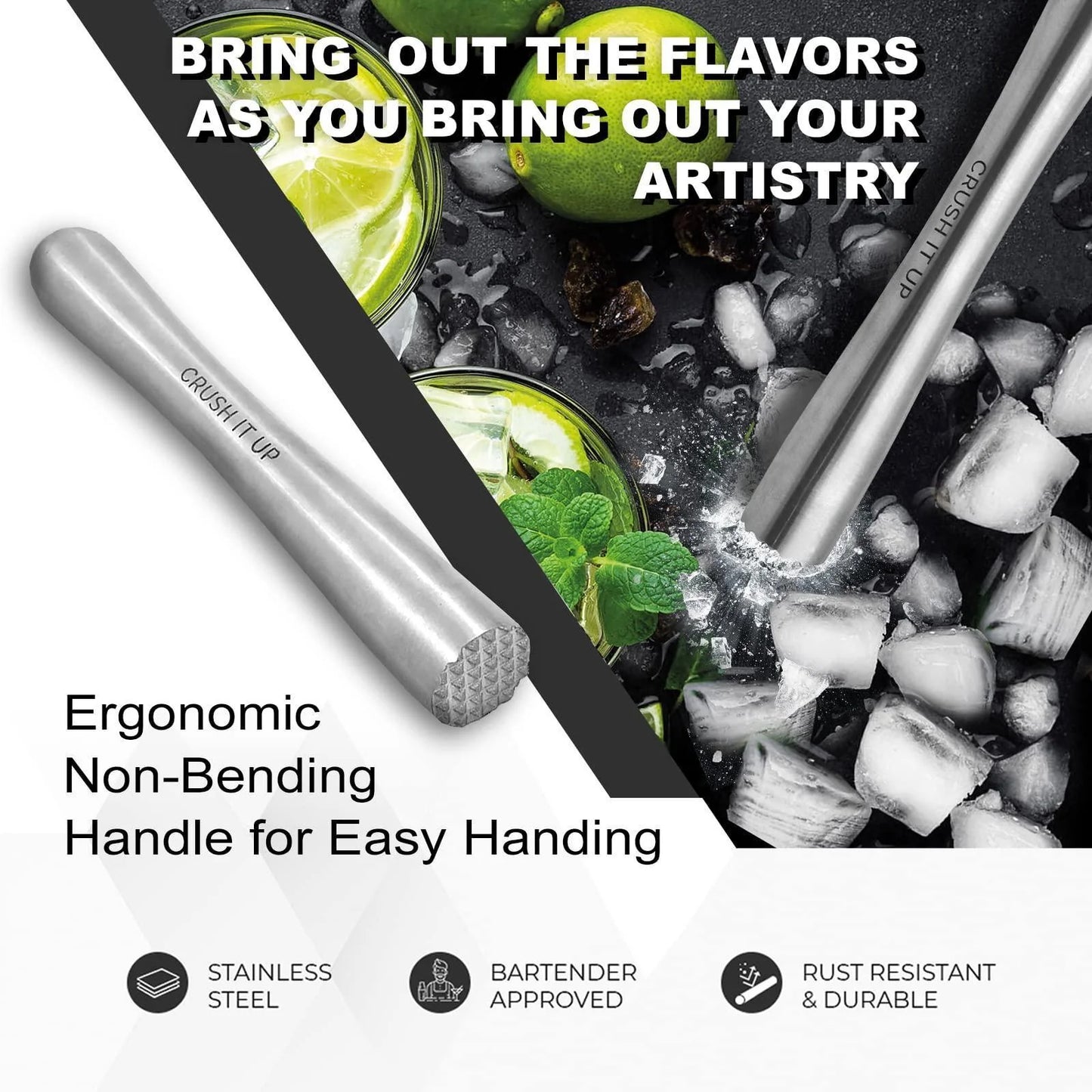 Premium Cocktail Gift Set — Crystal Glasses, Stainless Steel Bar Tools & Accessories