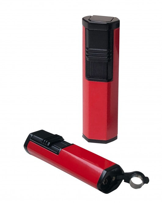 The Apex Dual Flame Cigar Torch Lighter — with Built-In Punch Cutter