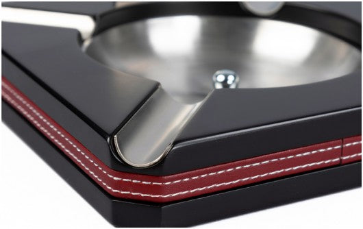Leather Trim Cigar Ashtray with Built-In Cutter — Heritage Desk Collection