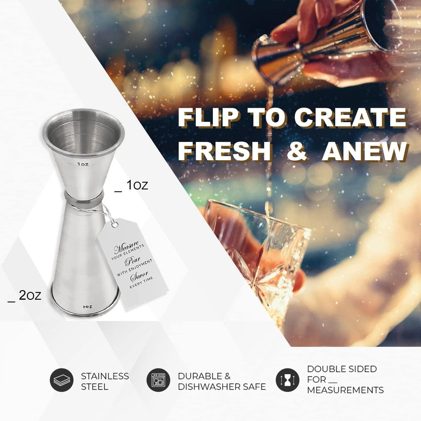 Premium Cocktail Gift Set — Crystal Glasses, Stainless Steel Bar Tools & Accessories