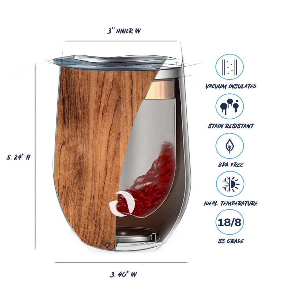 DRINCO® 12oz Insulated Wine Tumbler — Double-Wall Vacuum Stainless Steel