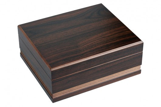 The Duke Cigar Humidor — Rich Walnut Finish with Spanish Cedar Lining