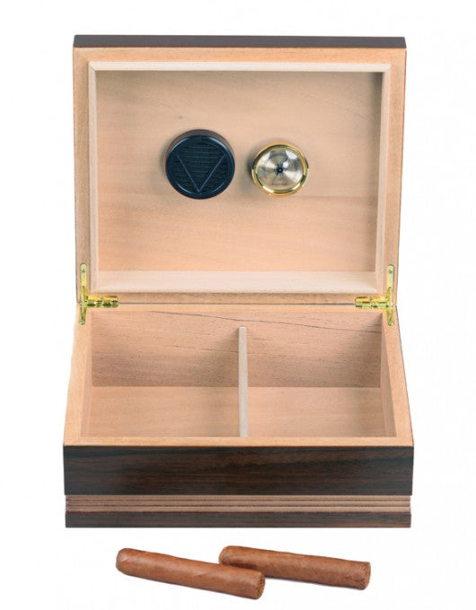 The Duke Cigar Humidor — Rich Walnut Finish with Spanish Cedar Lining