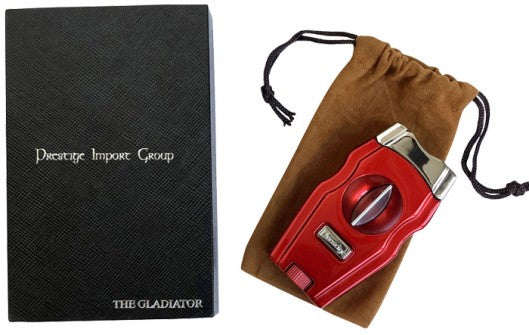 The Gladiator V-Cut & Punch Cigar Cutter — Premium Metal Body