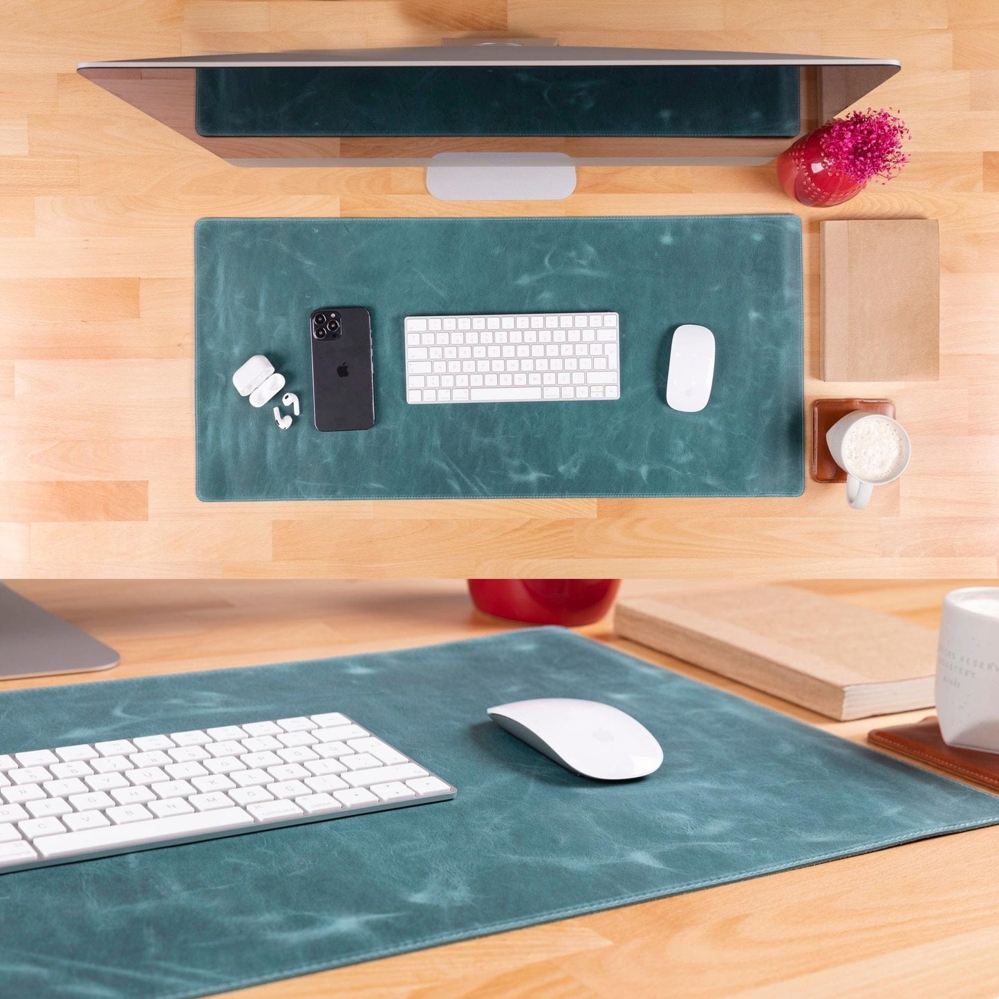 Rawlins Full-Grain Leather Desk Pad — Executive Desktop Mat