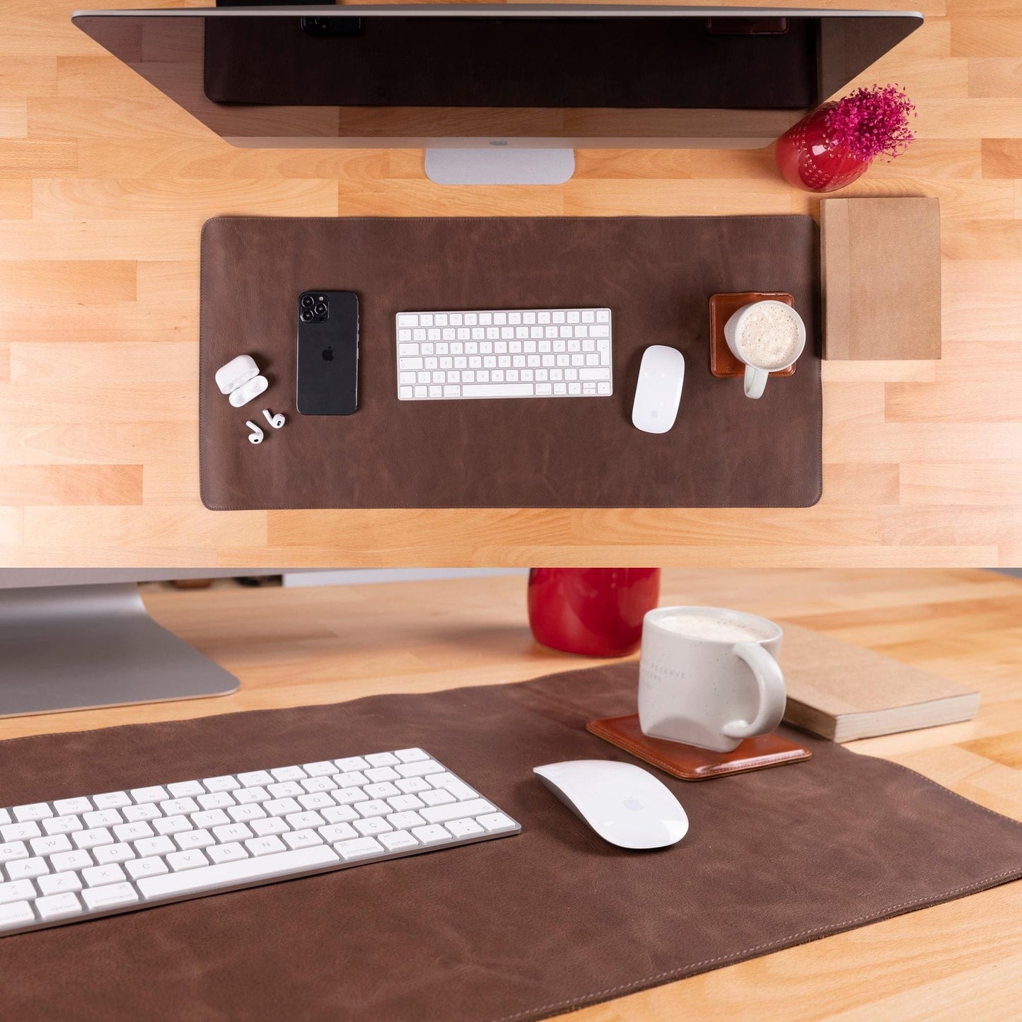 Rawlins Full-Grain Leather Desk Pad — Executive Desktop Mat