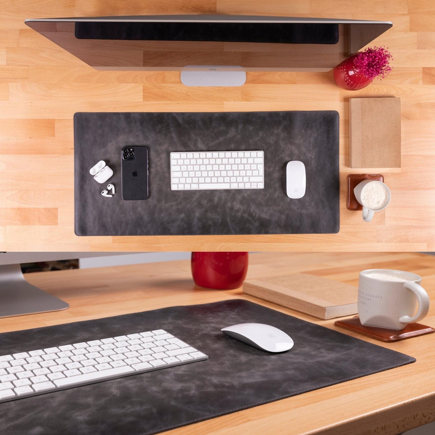 Rawlins Full-Grain Leather Desk Pad — Executive Desktop Mat