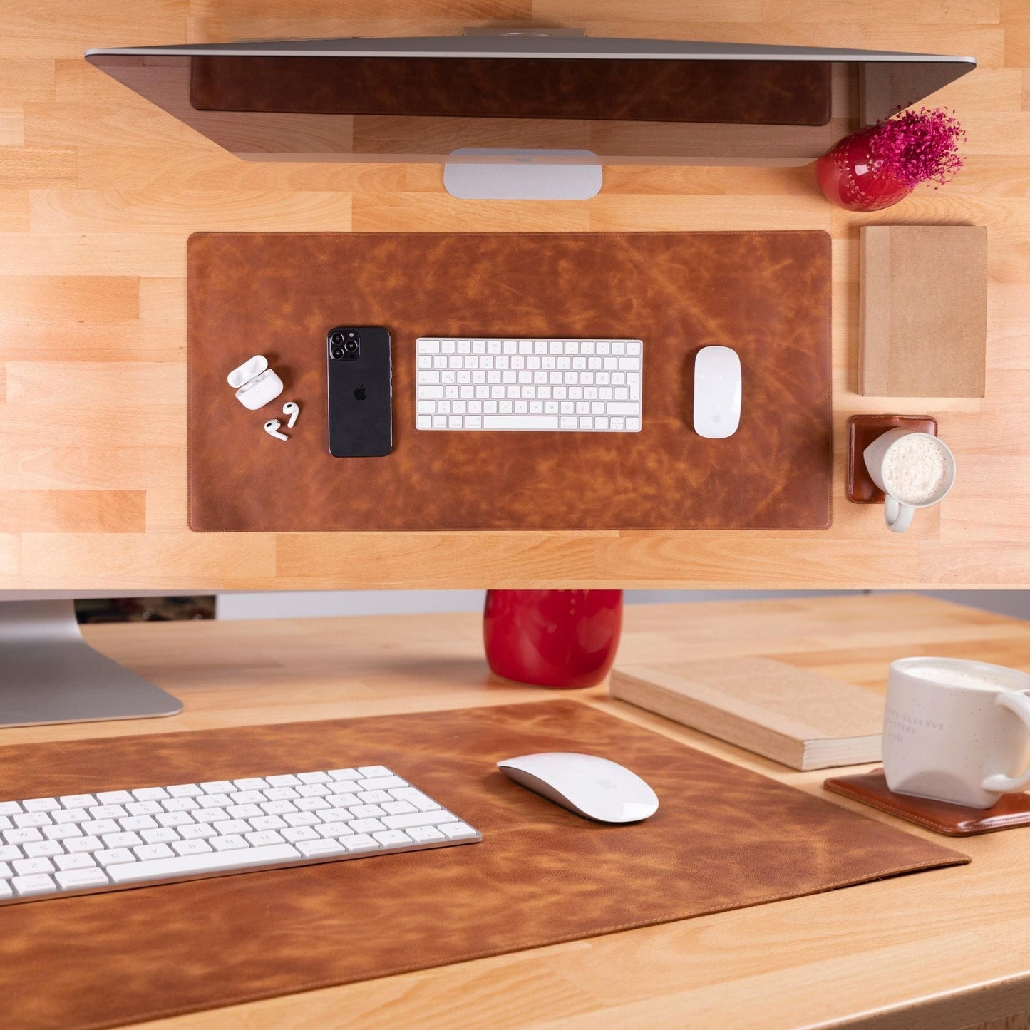 Rawlins Full-Grain Leather Desk Pad — Executive Desktop Mat