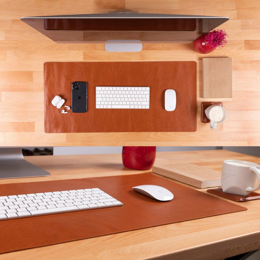 Rawlins Full-Grain Leather Desk Pad — Executive Desktop Mat