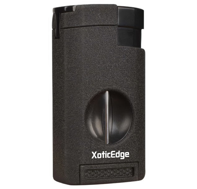 XoticEdge Aurora Triple Flame Cigar Lighter — with Built-In Double Blade Guillotine