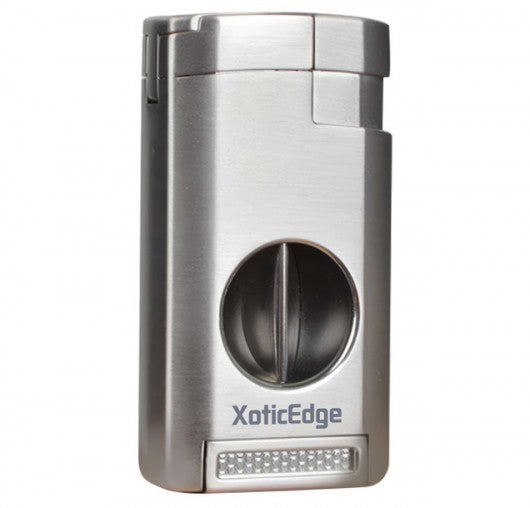 XoticEdge Aurora Triple Flame Cigar Lighter — with Built-In Double Blade Guillotine