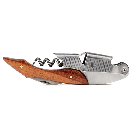 Premium Rosewood Corkscrew Multi-Tool — Stainless Steel with Optional Engraving